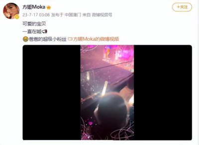 ​方媛带娃去看郭富城演唱会 小女儿边跟唱边摇晃