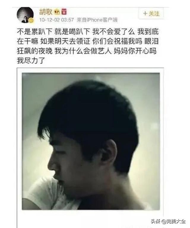 胡歌现在还没结婚吗（娱乐圈世纪大难题）(9)