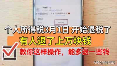 ​个人所得税退税一般需要几天退完（个人所得税3月1日开始退税）