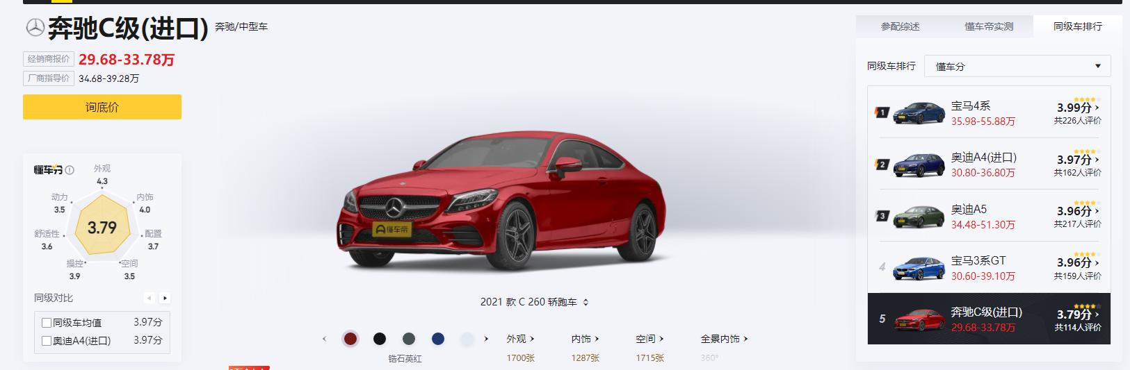 进口奔驰c260轿跑上市时间2022（预算40万你会购买一台进口奔驰C260轿跑吗）(5)