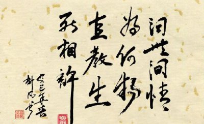 ​问世间情为何物下一句，问世间情为何物，接下一句？