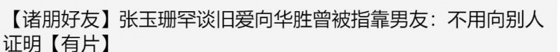 张玉珊向华胜为什么分手（张玉珊重提旧爱向华胜）