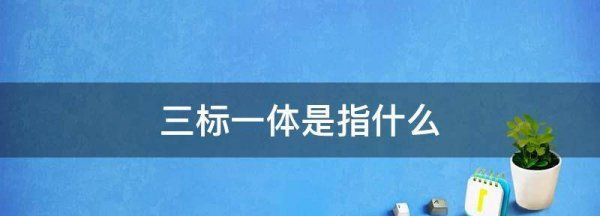 三标一体是指什么,企业三标一体是指什么图1