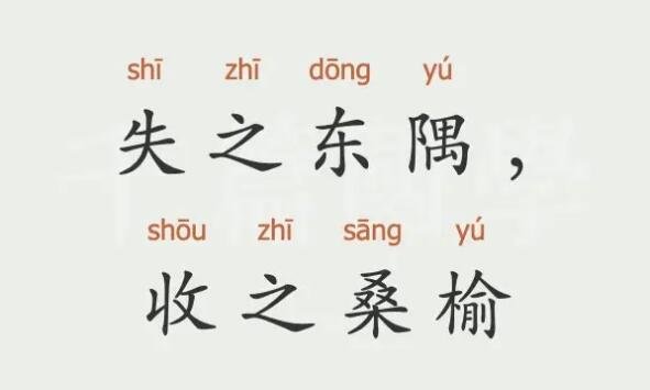失之东隅收之桑榆