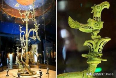 ​三星堆再次出土一件青铜神树1(三星堆就出土了一颗巨大的青铜树)