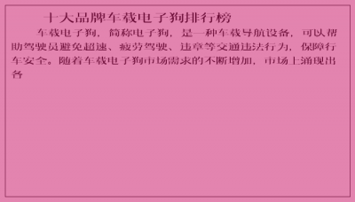 ​十大品牌车载电子狗排行榜