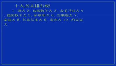 ​十大名犬排行榜