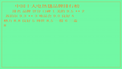 ​中国十大电热毯品牌排行榜
