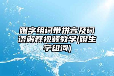 ​瞪字组词带拼音及词语解释视频教学(瞪生字组词)