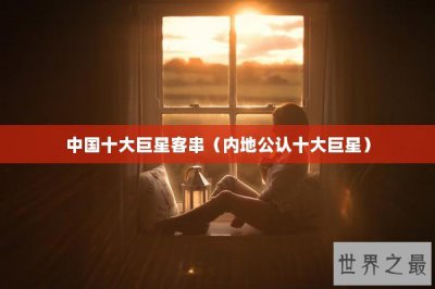 ​中国十大巨星客串（内地公认十大巨星）