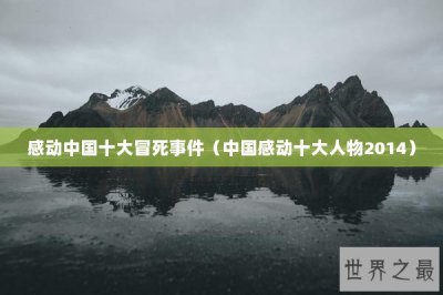 ​感动中国十大冒死事件（中国感动十大人物2014）