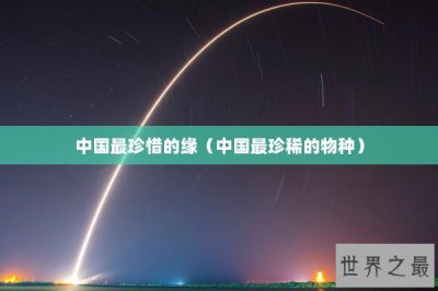​中国最珍惜的缘（中国最珍稀的物种）