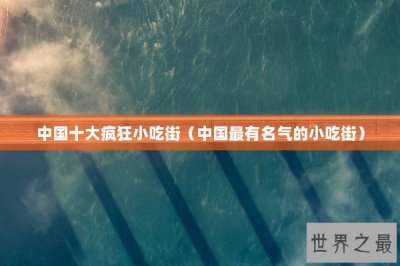 ​中国十大疯狂小吃街（中国最有名气的小吃街）