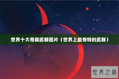 ​世界十大奇趣武器图片（世界上最奇特的武器）