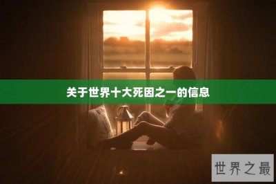 ​关于世界十大死因之一的信息