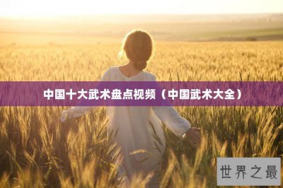 ​中国十大武术盘点视频（中国武术大全）