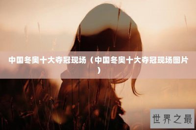 ​中国冬奥十大夺冠现场（中国冬奥十大夺冠现场图片）