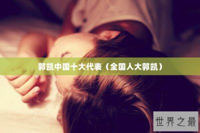 ​郭凯中国十大代表（全国人大郭凯）