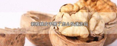 ​核桃把手弄黑了用什么洗小妙招 弄核桃把手弄黑了怎么洗的干净