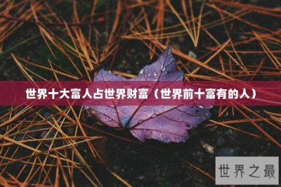 ​世界十大富人占世界财富（世界前十富有的人）