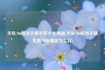 ​天玑700相当于骁龙多少处理器(天玑700相当于骁龙多少处理器怎么样)