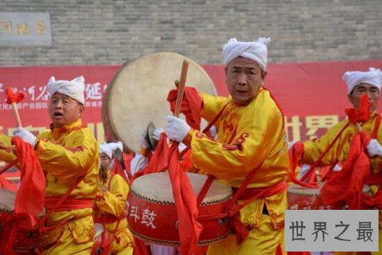 延安1200人腰鼓表演成功，打破世界之最世界纪录