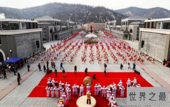 延安1200人腰鼓表演成功，打破世界之最世界纪录
