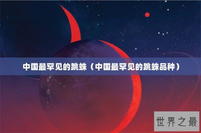 ​中国最罕见的跳蛛（中国最罕见的跳蛛品种）
