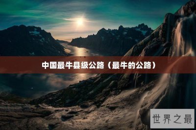 ​中国最牛县级公路（最牛的公路）