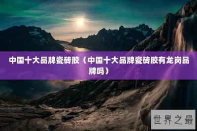 ​中国十大品牌瓷砖胶（中国十大品牌瓷砖胶有龙岗品牌吗）
