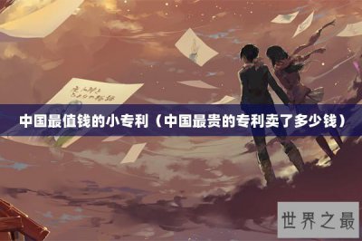 ​中国最值钱的小专利（中国最贵的专利卖了多少钱）