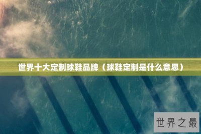​世界十大定制球鞋品牌（球鞋定制是什么意思）