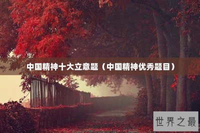 ​中国精神十大立意题（中国精神优秀题目）