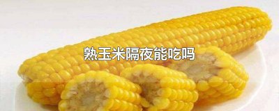 ​熟的玉米可以隔夜吃吗 隔夜的熟玉米还可以吃吗