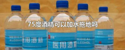 ​酒精可以放到水里拖地吗 拖地的时候可以加酒精吗