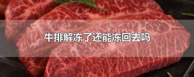 ​牛排解冻后再冷冻还能吃吗 冷冻的牛排解冻后能再冻吗?