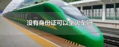 ​没有身份证可以坐火车吗未成年 没有身份证可以坐火车吗怎么办理