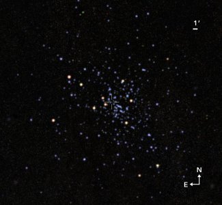​天蝎座方向发现一个巨大星团：瓦尔帕莱索1号 包含至少一万五千颗恒星