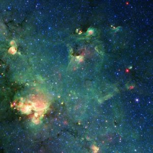 ​斯皮策太空望远镜拍摄的人马座“哥斯拉星云”