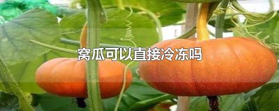 ​窝瓜蒸熟了冻上能吃吗 窝瓜能冷冻保存吗