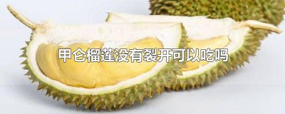 ​榴莲成熟一定会裂开吗 甲仑榴莲成熟怎么看