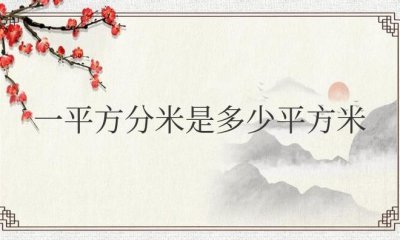 ​一平方分米是多少平方米（写成小数是多少平方米）