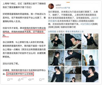 ​李诞妻子黑尾酱民宿商拍惹争议，被指盗窃美术，现发文致歉