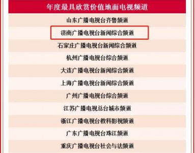 ​最具欣赏价值！济南广电新闻综合频道、音乐广播频率上榜！