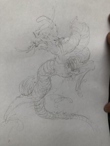 ​素描画龙3步法