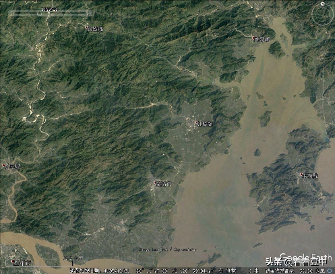 从卫星看浙江乐清市—全国综合实力百强县市系列21