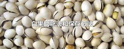 ​白果的吃法和保存方法