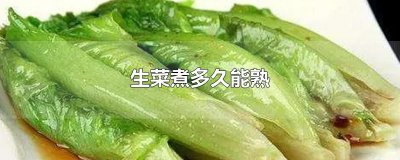 ​生菜煮多久能熟