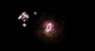 ​距地球110亿光年外发现两个星系发生剧烈碰撞形成的罕见环形星系R5519