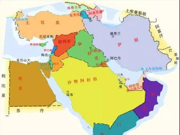 中东是哪些国家